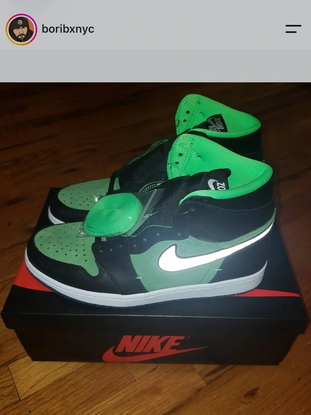 Nike Air Jordan 1 Mid Green & Black with White Swoosh